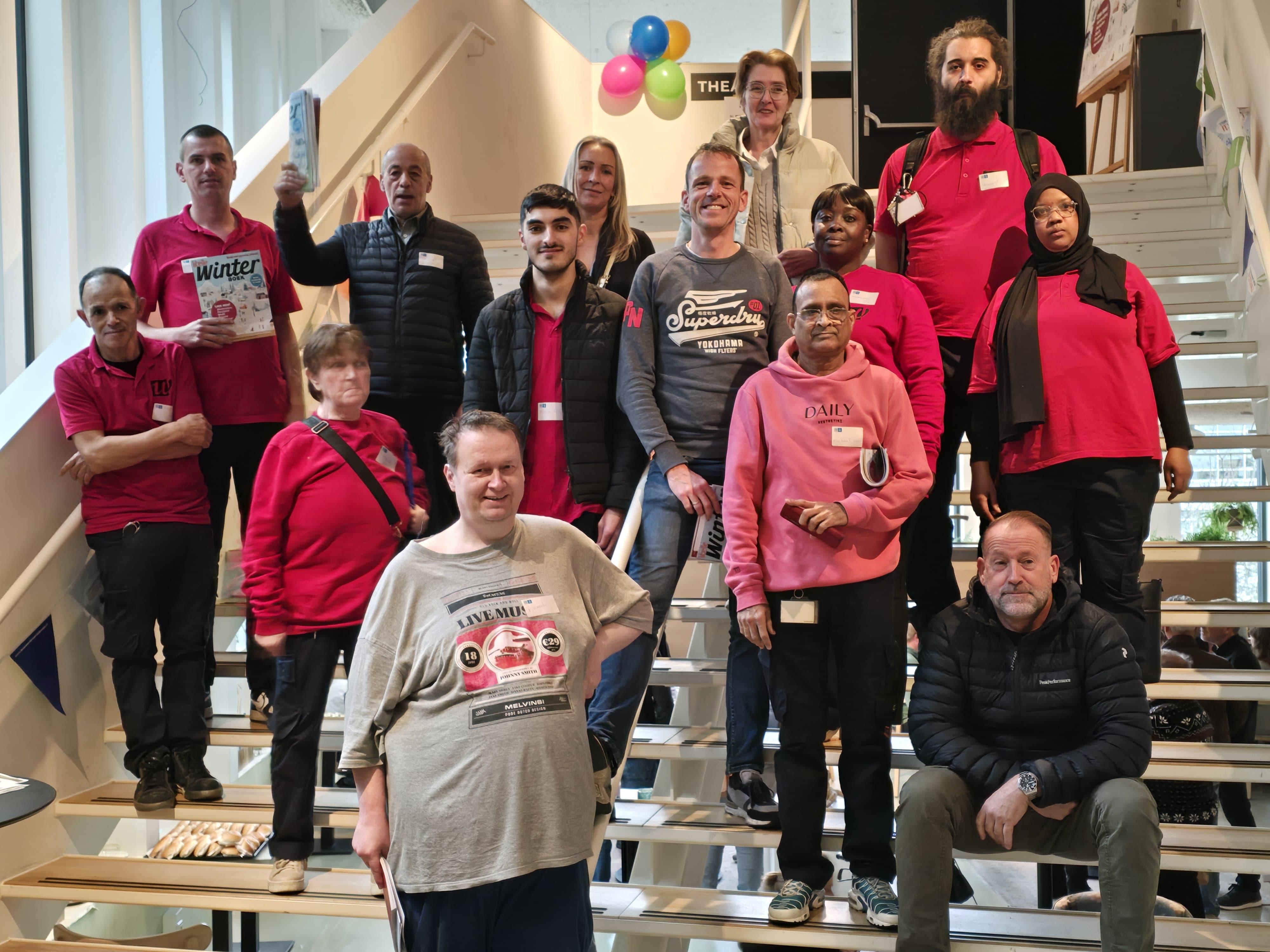 De groep die aanwezig was bij Sterk aan het werk